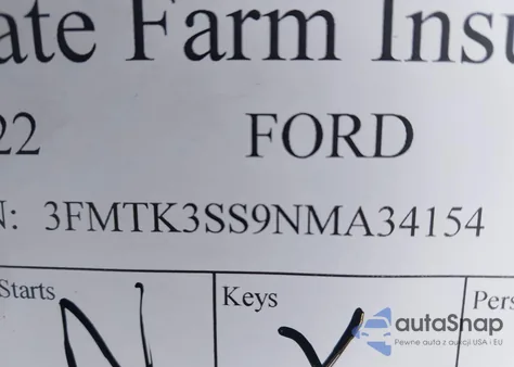 2022 Ford Mustang Mach-E Premium z USA, uszkodzony, nr VIN 3FMTK3SS9NMA34154